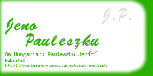 jeno pauleszku business card